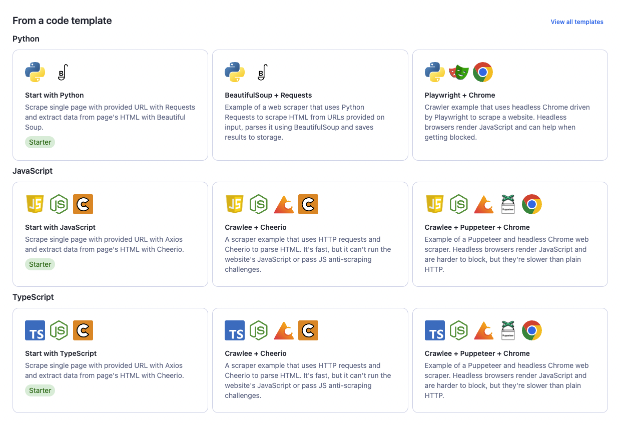 Create an Actor from code templates